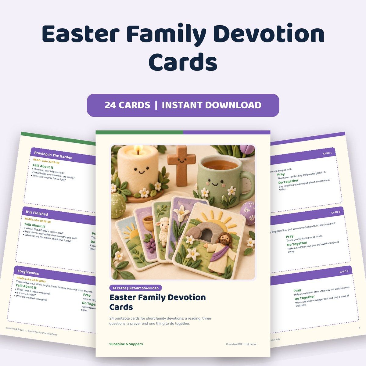 Easter Family Devotion Cards cover