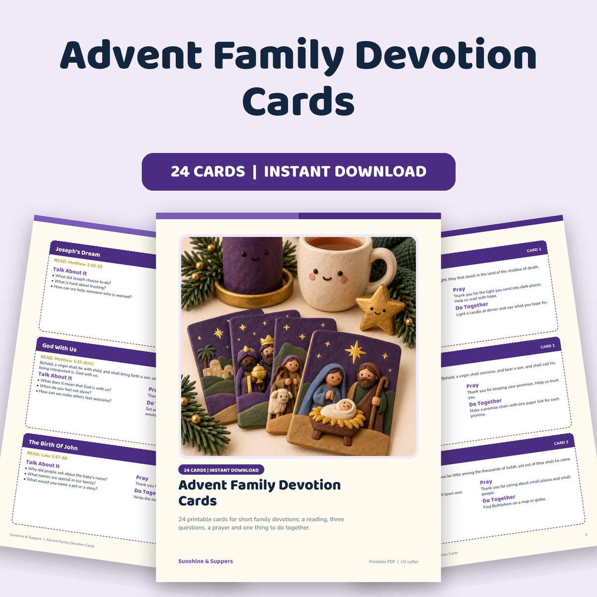 Advent Family Devotion Cards cover