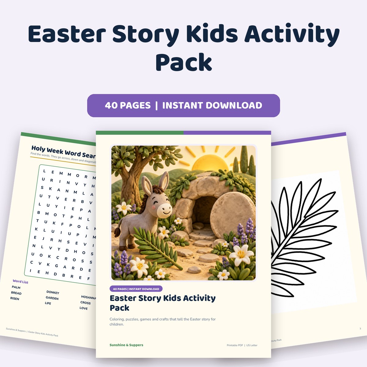 Easter Story Kids Activity Pack cover