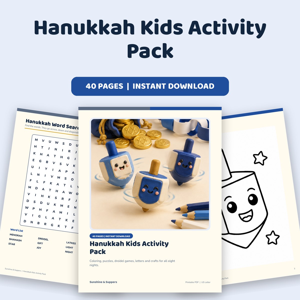 Hanukkah Kids Activity Pack cover