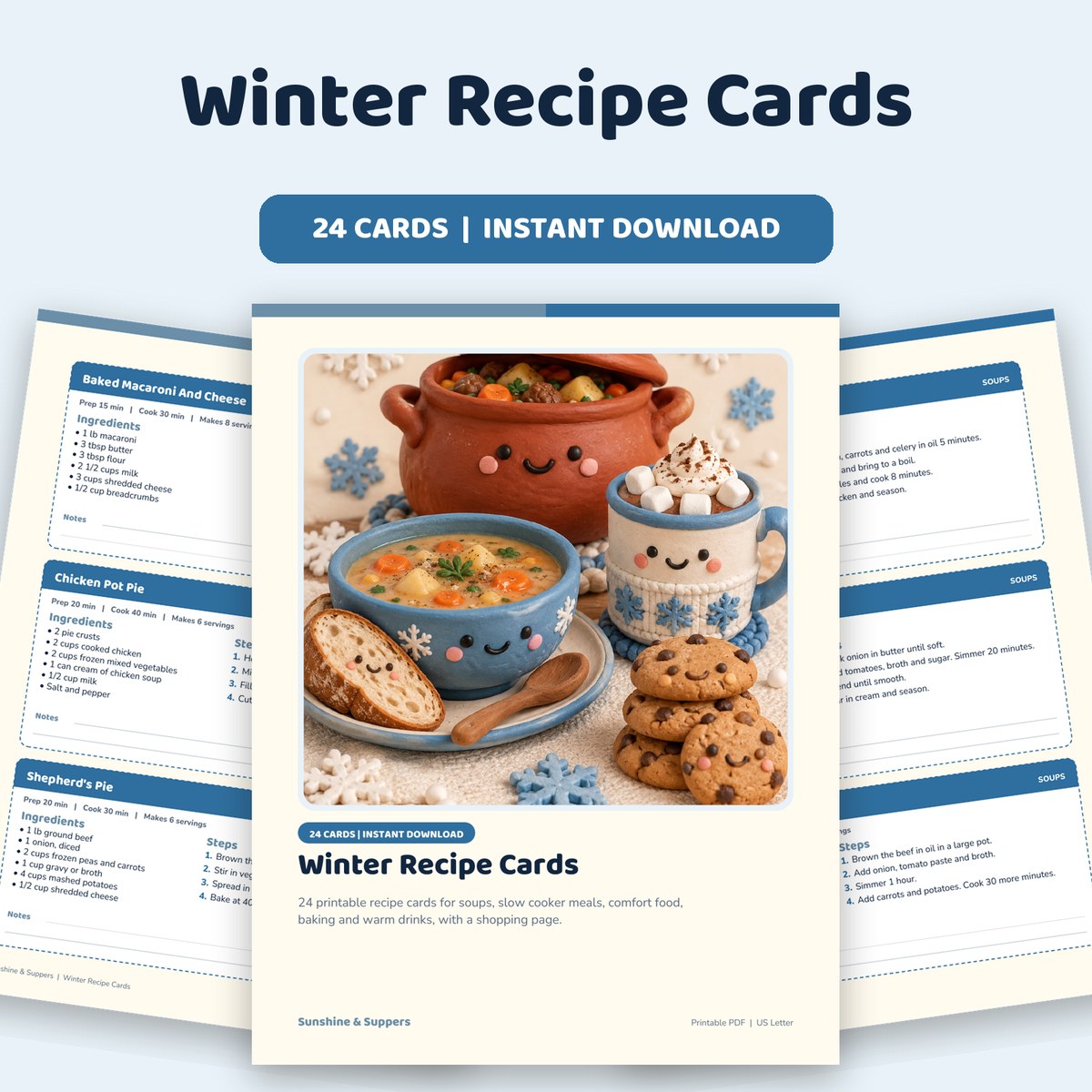 Winter Recipe Cards cover