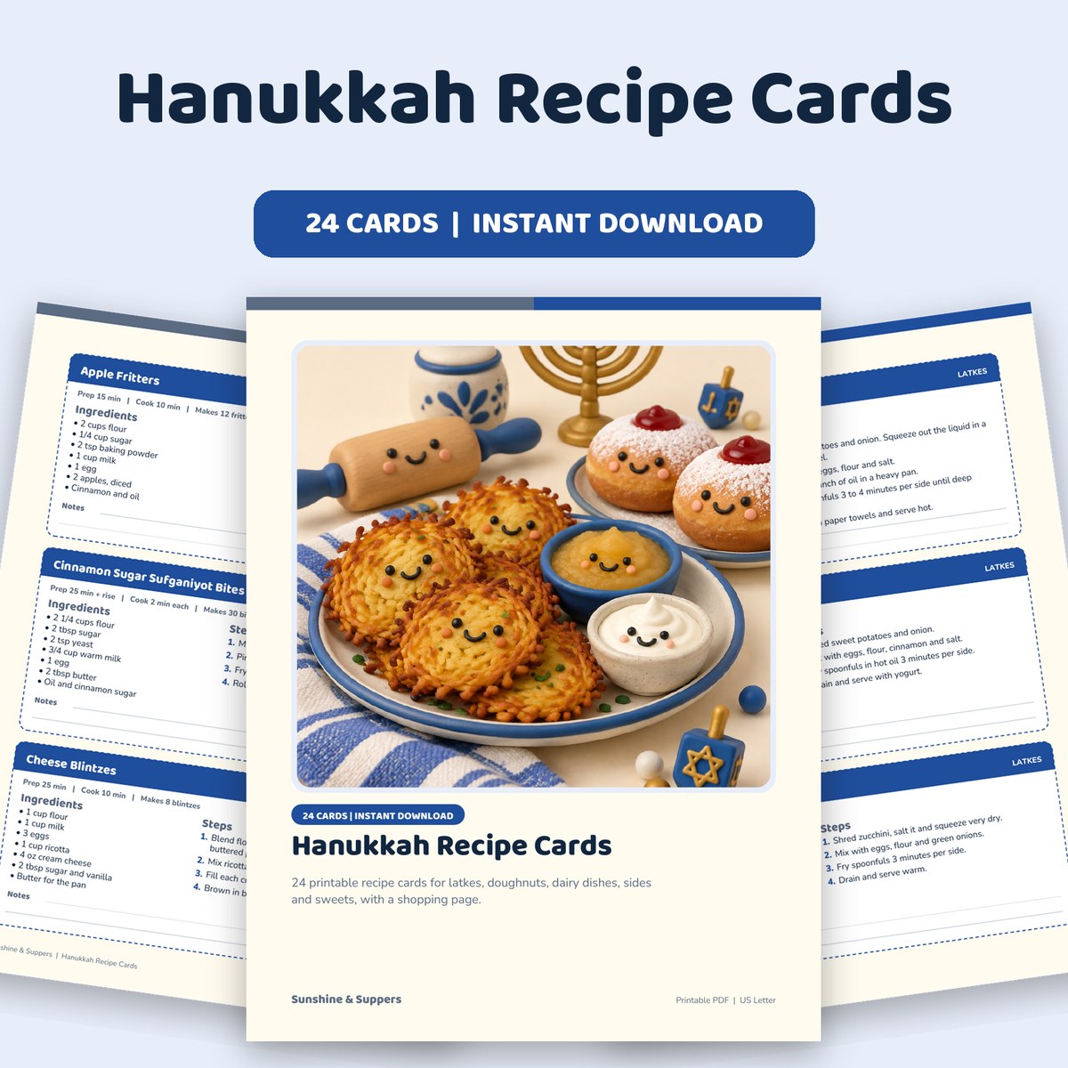 Hanukkah Recipe Cards cover