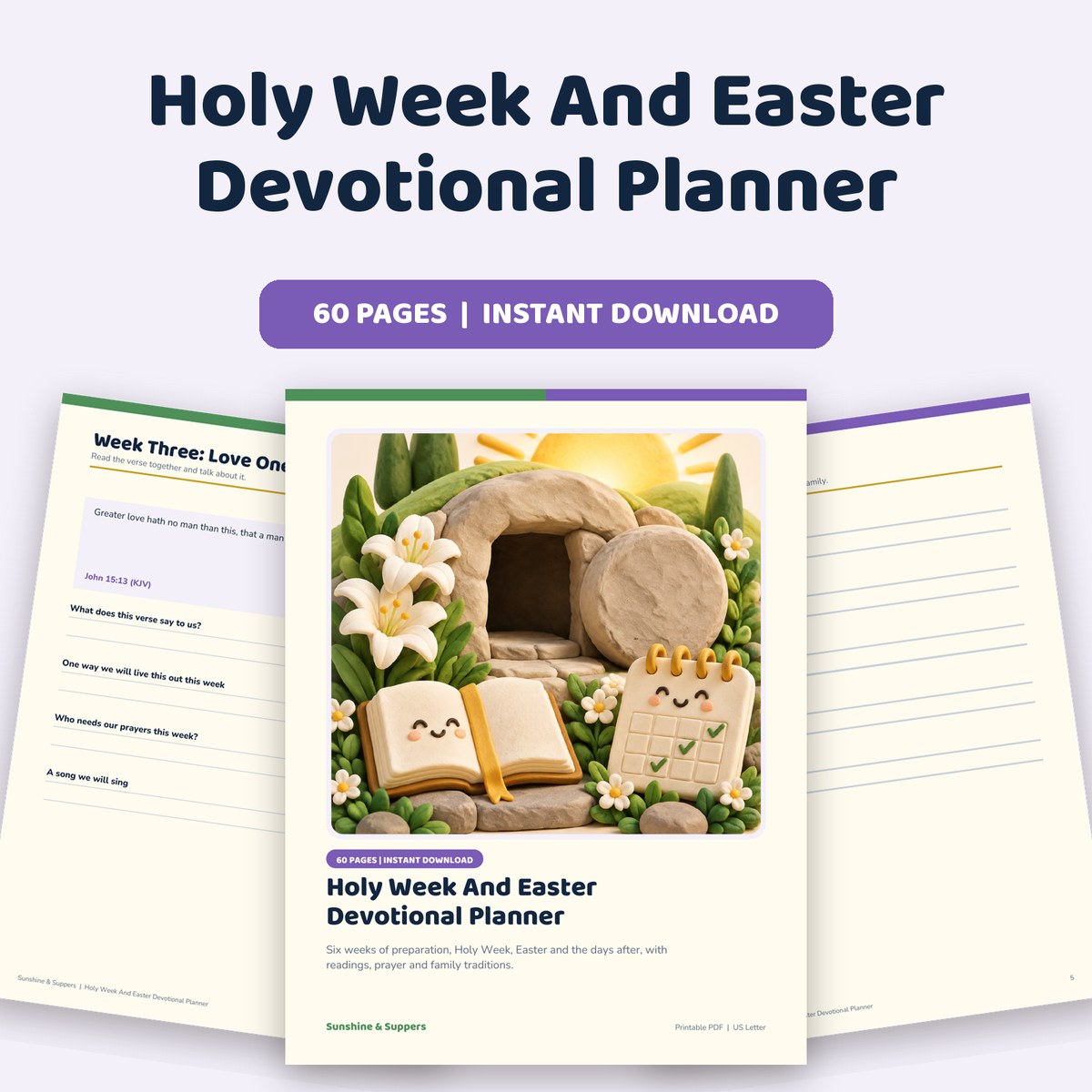 Holy Week And Easter Devotional Planner cover
