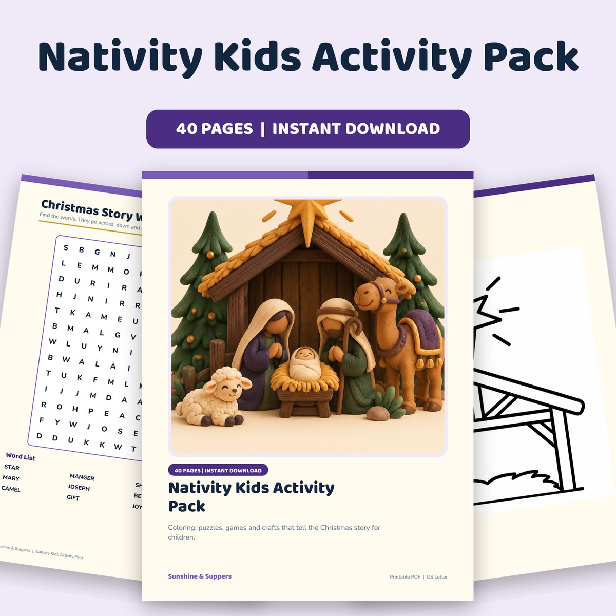 Nativity Kids Activity Pack cover