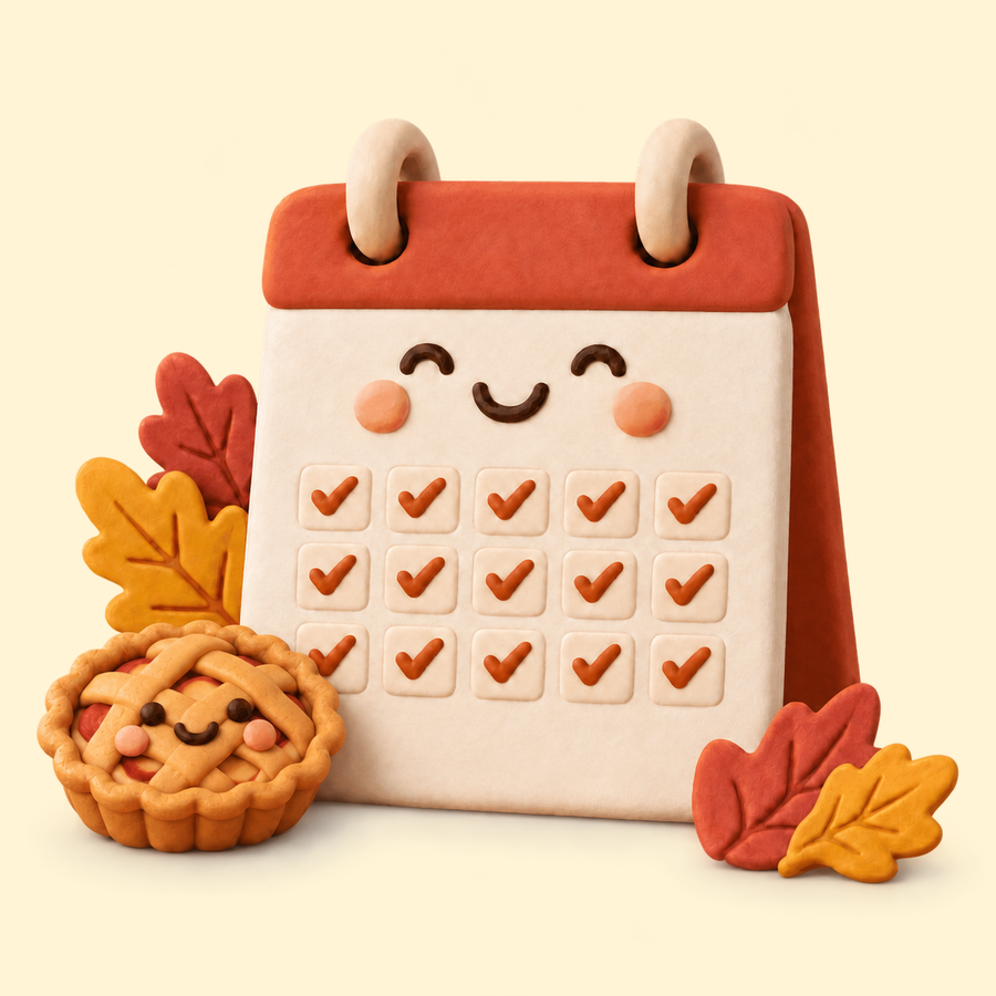 Cover of Thanksgiving Countdown Planner, a printable PDF