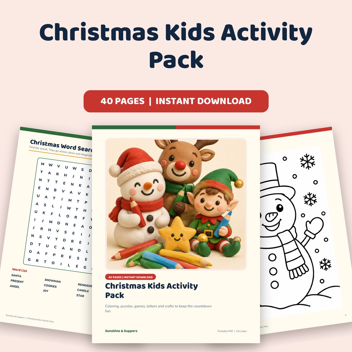 Christmas Kids Activity Pack cover