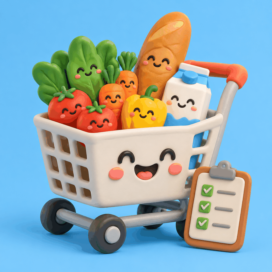 Cover of Grocery List by Store Section, a printable PDF